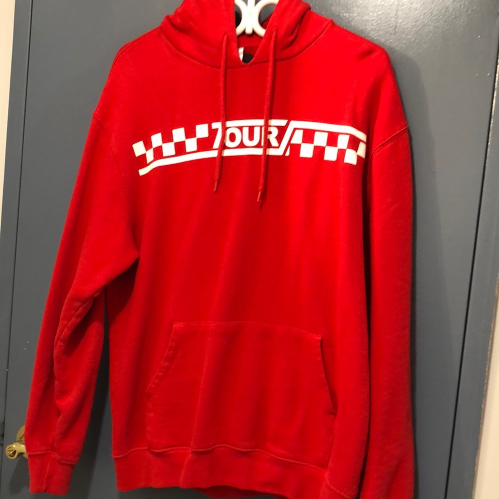 Justin bieber  purpose tour hoodie red colour for men